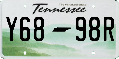 TN license plate Y6898R