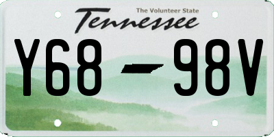 TN license plate Y6898V