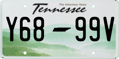 TN license plate Y6899V