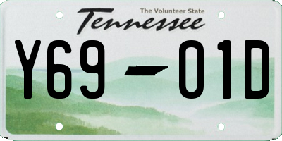 TN license plate Y6901D