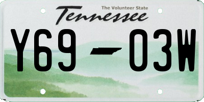 TN license plate Y6903W