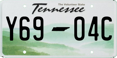 TN license plate Y6904C