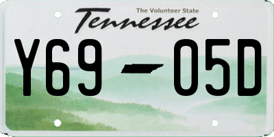 TN license plate Y6905D