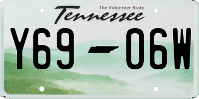 TN license plate Y6906W