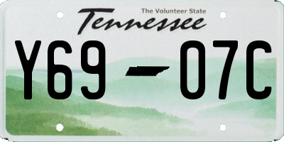 TN license plate Y6907C