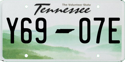 TN license plate Y6907E