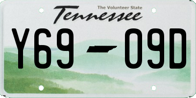 TN license plate Y6909D