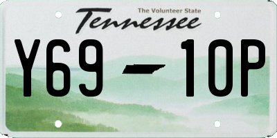 TN license plate Y6910P