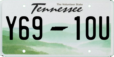 TN license plate Y6910U