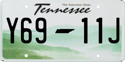 TN license plate Y6911J