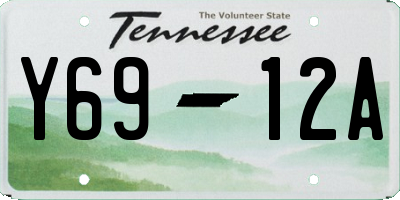TN license plate Y6912A