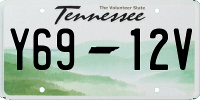 TN license plate Y6912V