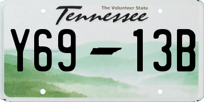 TN license plate Y6913B