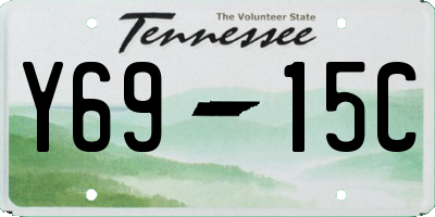 TN license plate Y6915C