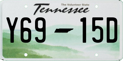 TN license plate Y6915D