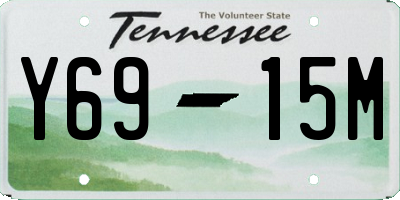 TN license plate Y6915M
