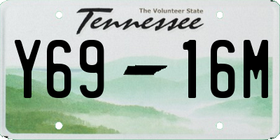 TN license plate Y6916M