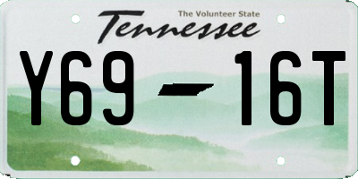 TN license plate Y6916T