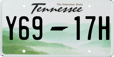 TN license plate Y6917H