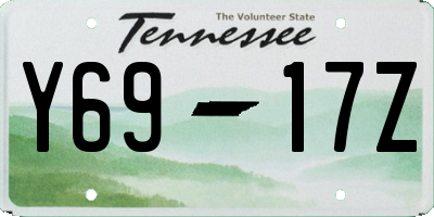 TN license plate Y6917Z