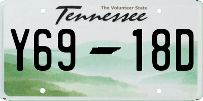TN license plate Y6918D
