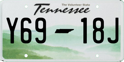 TN license plate Y6918J