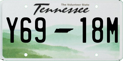 TN license plate Y6918M