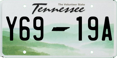 TN license plate Y6919A