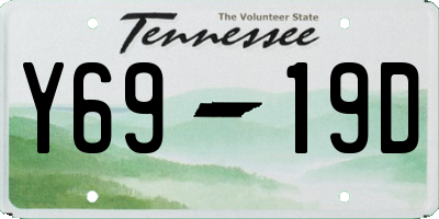 TN license plate Y6919D