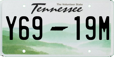 TN license plate Y6919M