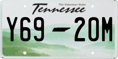 TN license plate Y6920M
