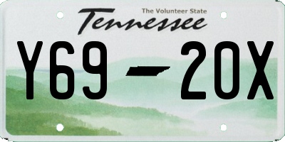 TN license plate Y6920X