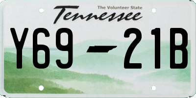 TN license plate Y6921B