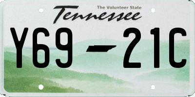 TN license plate Y6921C