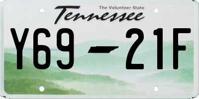 TN license plate Y6921F