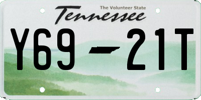 TN license plate Y6921T