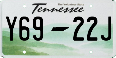 TN license plate Y6922J