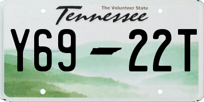 TN license plate Y6922T