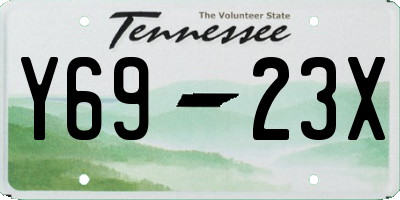 TN license plate Y6923X