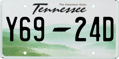 TN license plate Y6924D