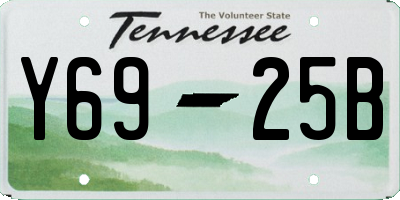 TN license plate Y6925B
