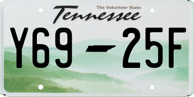 TN license plate Y6925F