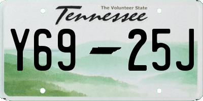 TN license plate Y6925J