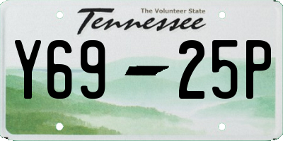 TN license plate Y6925P