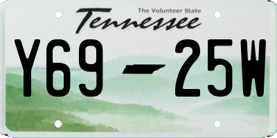 TN license plate Y6925W