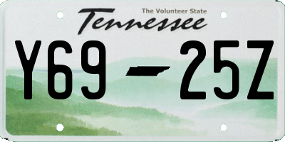 TN license plate Y6925Z