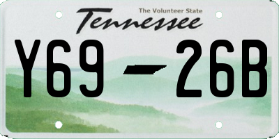 TN license plate Y6926B