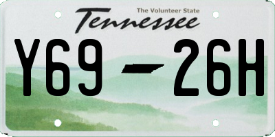 TN license plate Y6926H