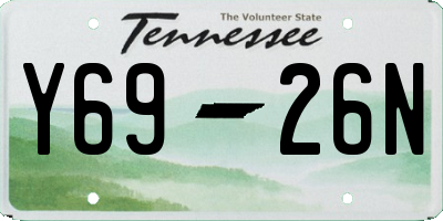 TN license plate Y6926N