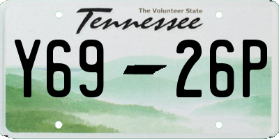 TN license plate Y6926P